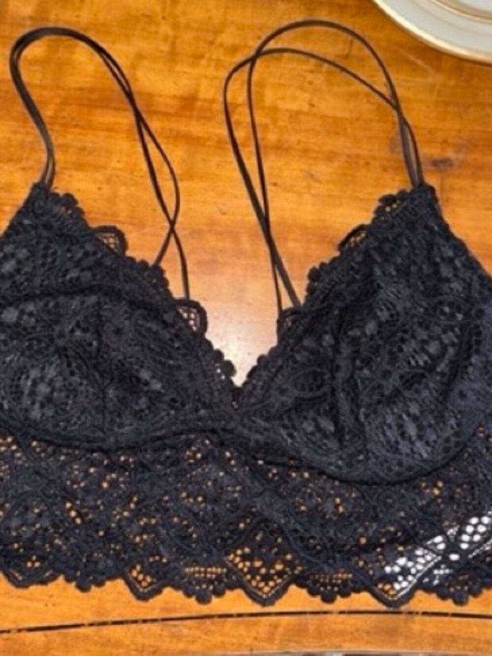 Auden Stretch Lace Bralette Navy-Size XS